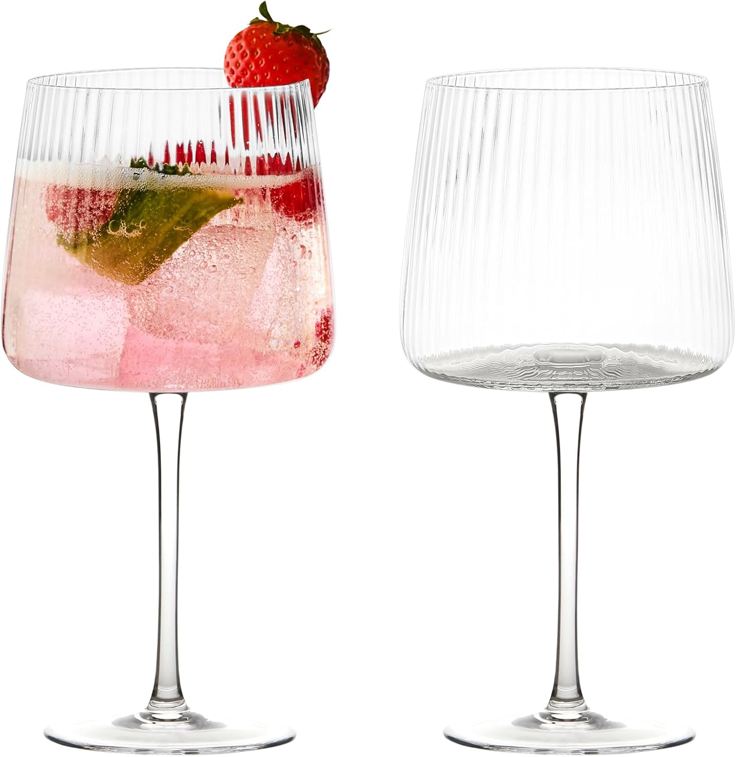 Anton Studio Designs Empire Handmade Gin Gläser für Wein, Cocktails oder Wasser - 700 ml - Klar - Set mit 2 eleganten Cocktailgläsern