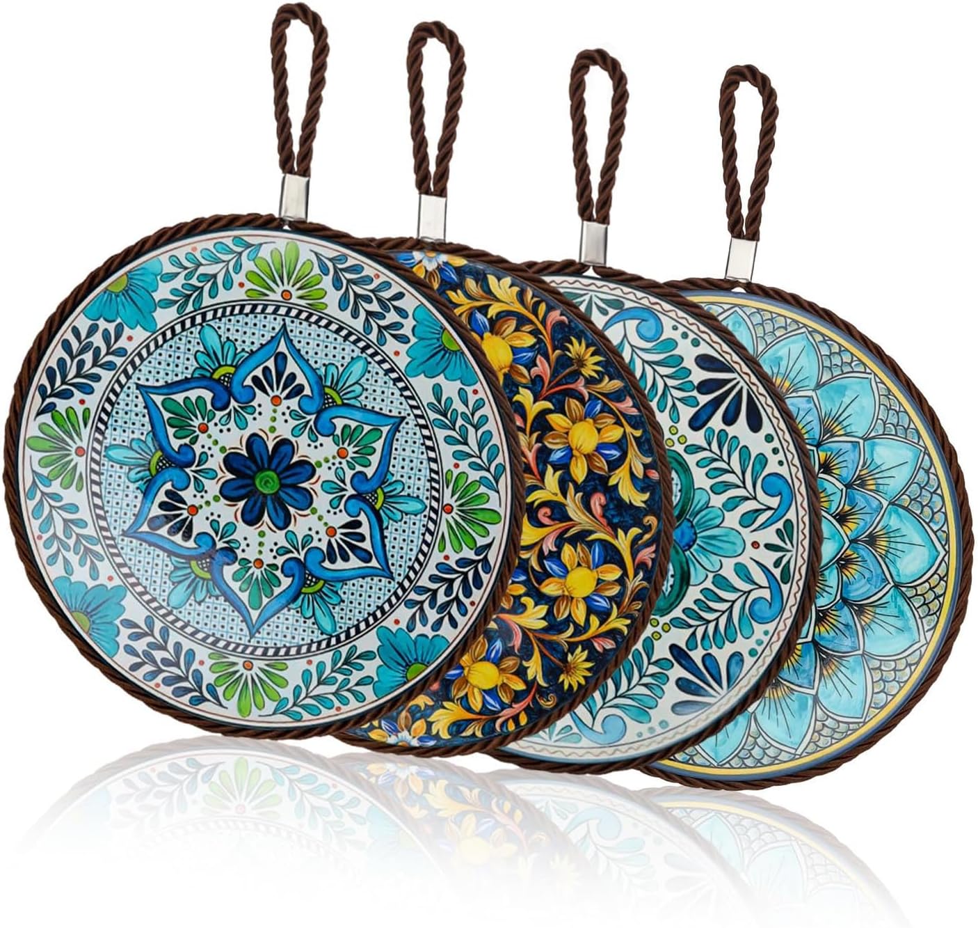 Korkuntersetzer 4 Stück, Untersetzer Topf Keramikoberfläche, Durchmesser 17cm Topflappen Set, Exquisites Aussehen, Wärmeisolierung und Verbrühungsschutz, für Tassen, Schüsseln, Töpfe Korkuntersetzer 4 Stück, Untersetzer Topf Keramikoberfläche, Durchmesser 17cm Topflappen Set, Exquisites Aussehen, Wärmeisolierung und Verbrühungsschutz, für Tassen, Schüsseln, Töpfe