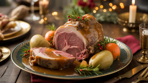 Rinderbraten Festtagsessen für die liebe Familie